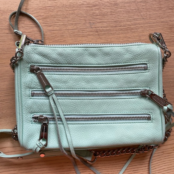 Rebecca Minkoff mint zip Crossbody bag - Picture 6 of 7
